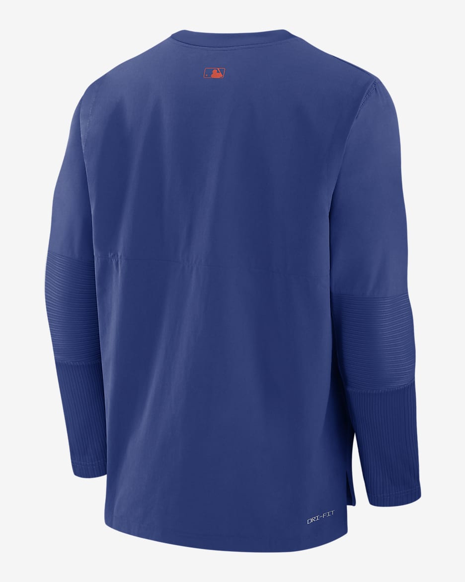 Nike shops Dri-fit MLB New York Mets 3/4 Pullover W UPF 40+ Sz M New!